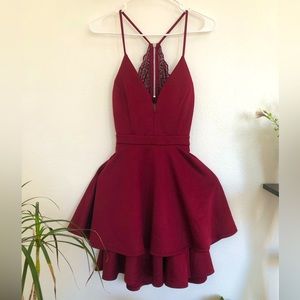 Burgundy dress